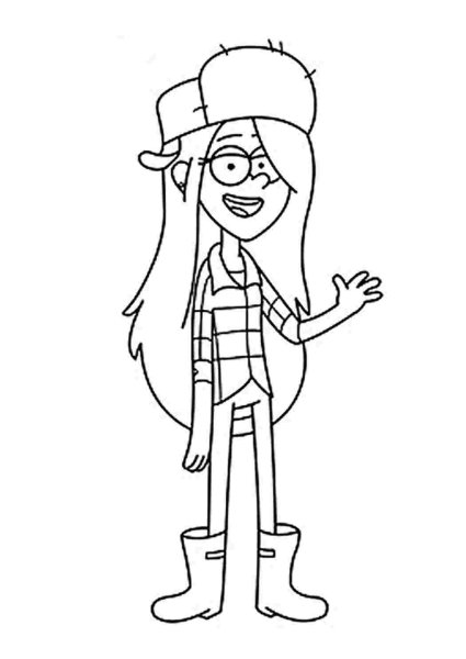 Раскраска Гравити Фолз Венди