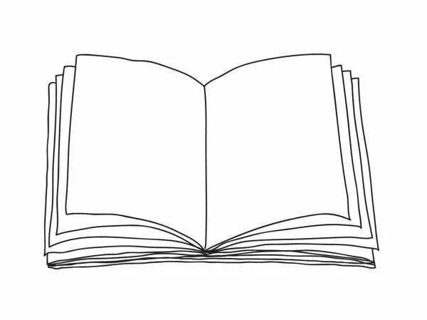Раскраска книга раскрытая