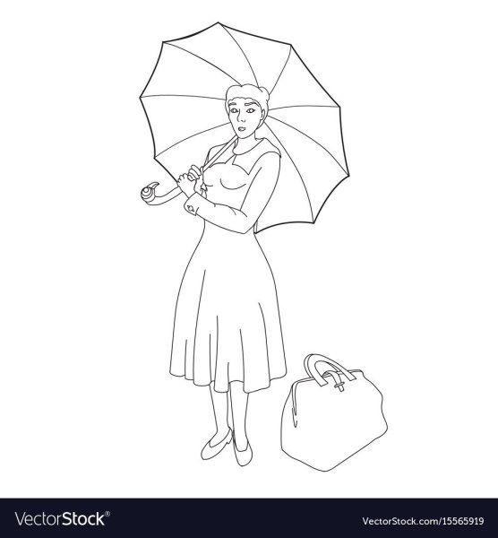 Мэри Поппинс раскраска