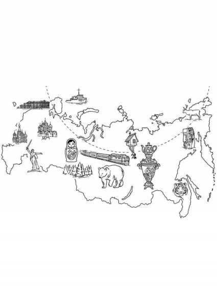 Карта раскраска