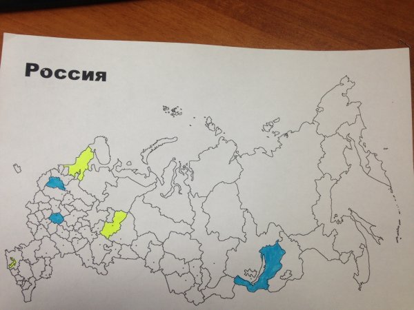 Карта России раскраска