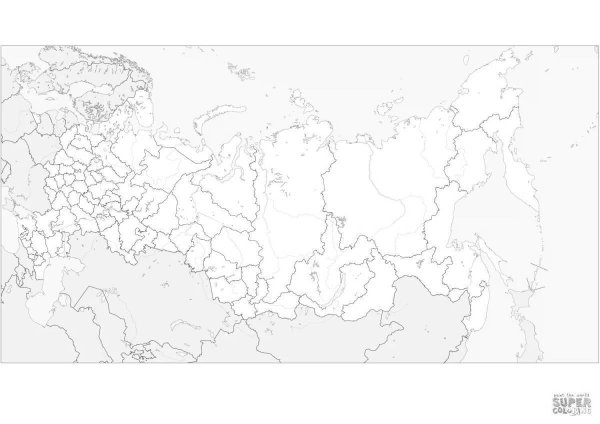 Картинки раскраски карта россии (50 фото)