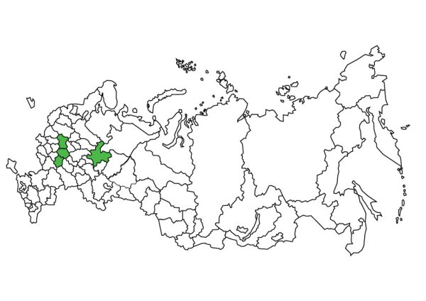 Карта экономических районов России пустая