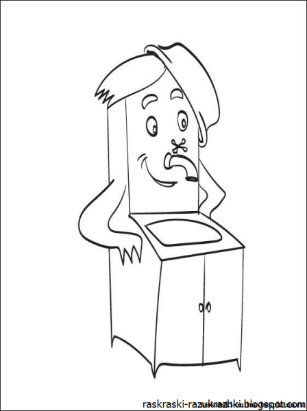 Мойдодыр раскраска для детей