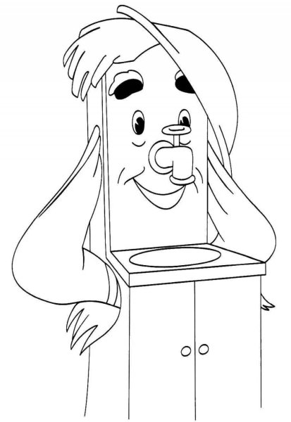 Корней Чуковский Мойдодыр раскраска