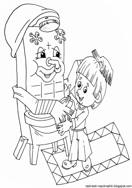 Корней Чуковский Мойдодыр раскраска