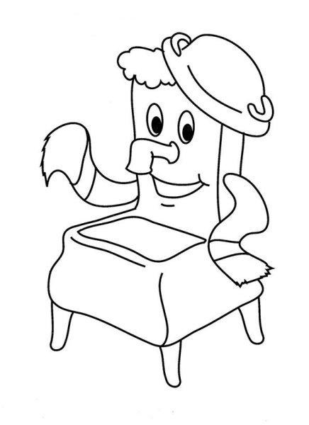 И вечерам Мойдодыр раскраска удалять