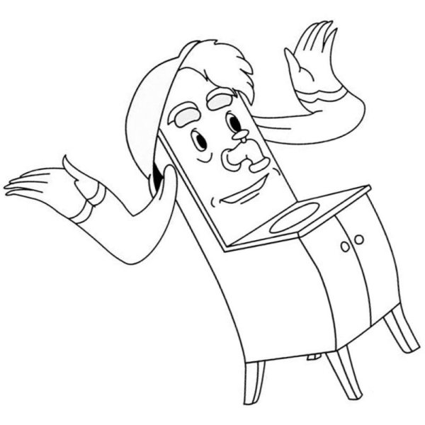 Раскраска Мойдодыр со стихами
