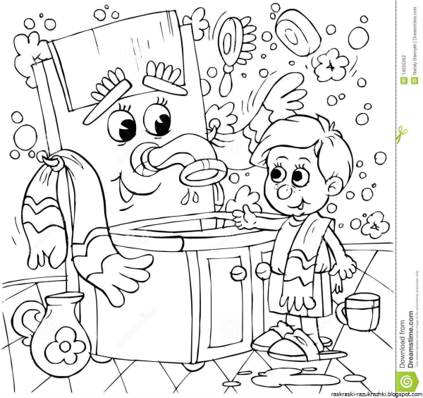 Раскраска Мойдодыр Чуковский