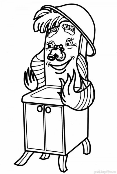 Раскраска Мойдодыр