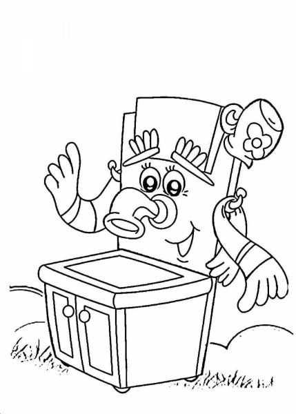 Сказки Чуковского раскраски Мойдодыр