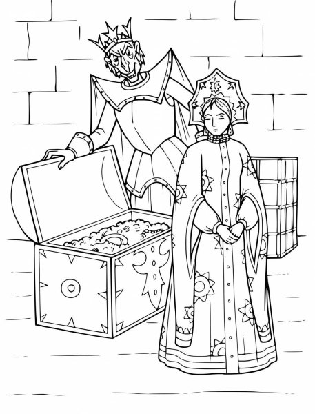 Кощей Бессмертный раскраска