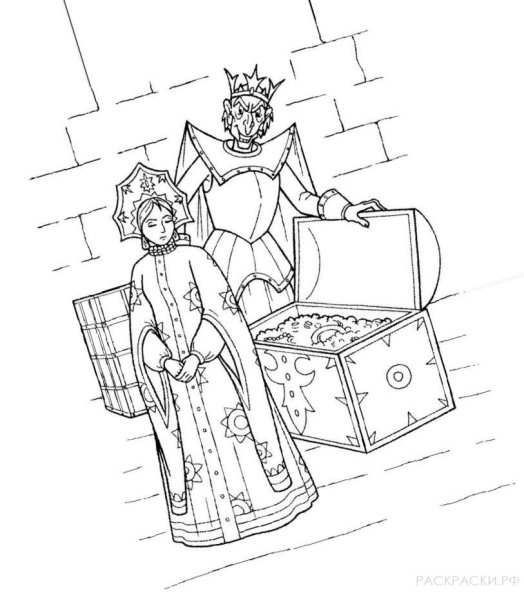 Кощей раскраска