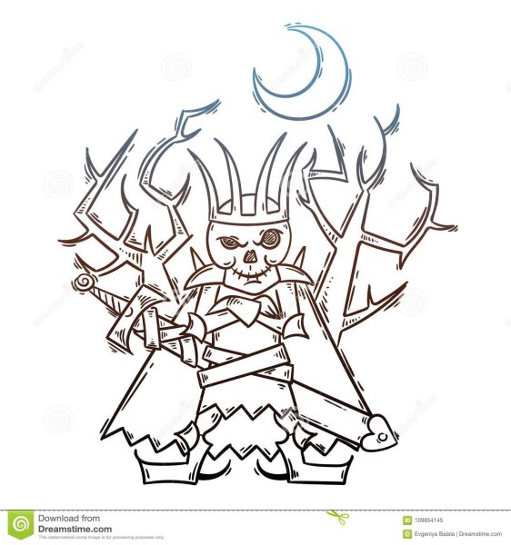 Кощей Бессмертный раскраска