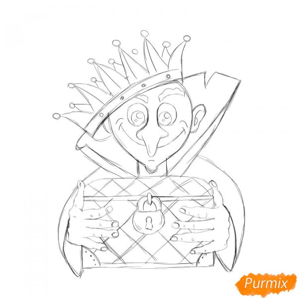 Раскраска Вовка в тридевятом царстве царь