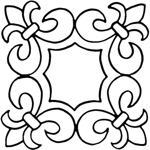 Татарский орнамент трафарет