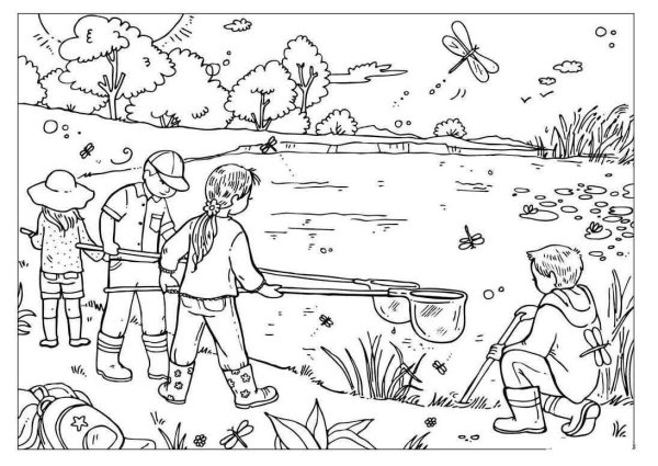 Летняя раскраска