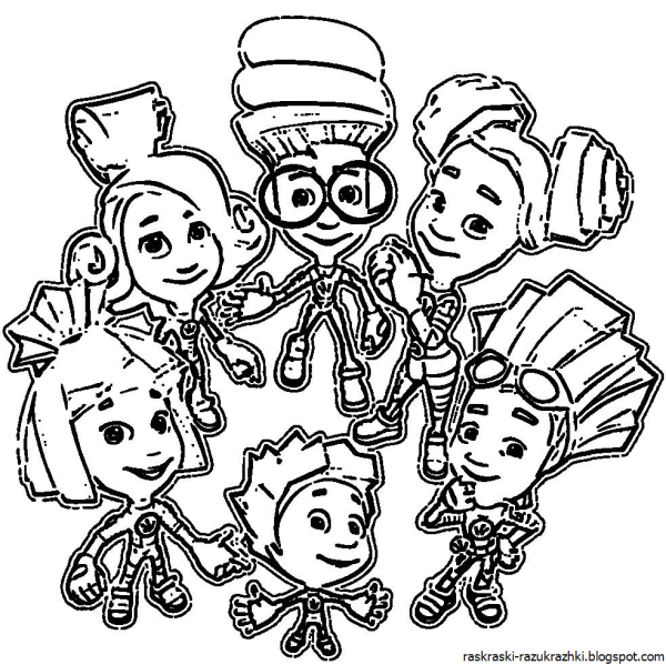 Раскраска Фиксики шпуля