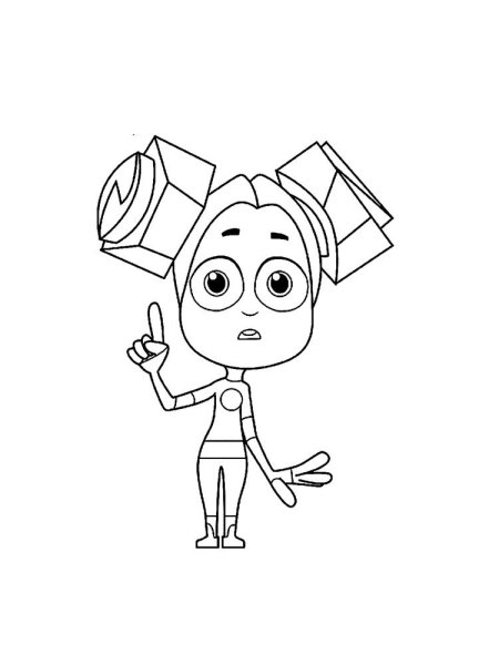 Раскраска Фиксики шпуля и Верта