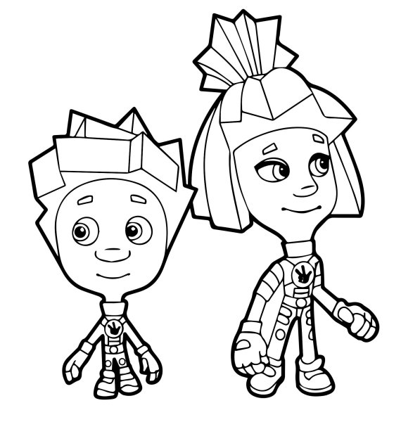 Раскраска Фиксики шпуля