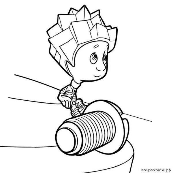 Разукрашки Фиксики Файер