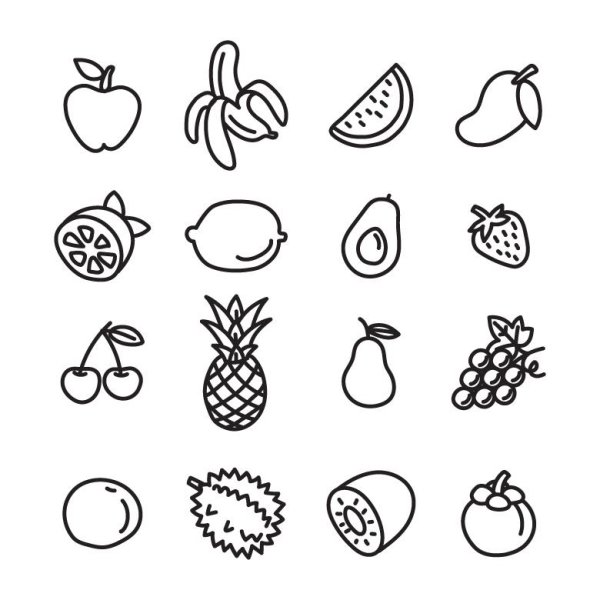 Фрукты для распечатки