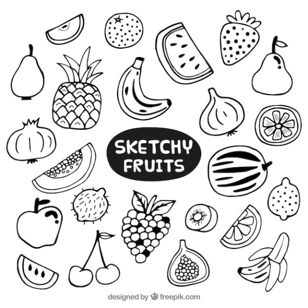 Наклейки "фрукты"