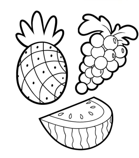 Разукрашка фрукты