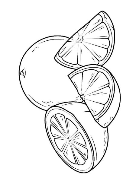 Апельсин раскраска