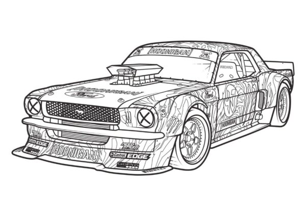 Ford Mustang раскраска