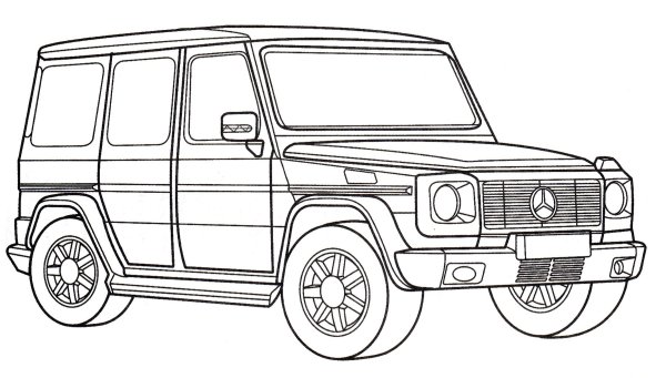 Раскраска Мерседес Гелендваген g63