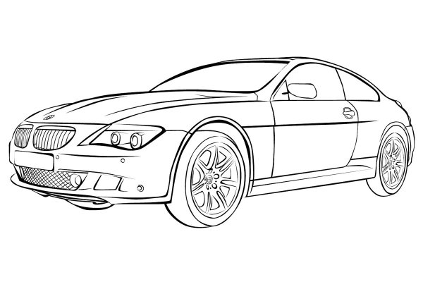 Раскраска BMW m3 GTR