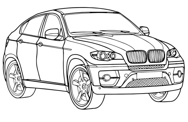 БМВ x6 раскраска