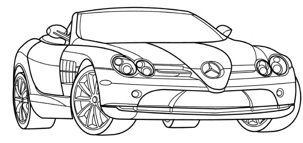 Mercedes Benz SLR MCLAREN раскраска