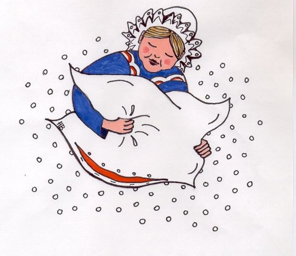 Рисунок к сказке госпожа Метелица