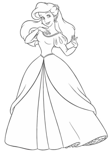 Русалка Ариель Раскрасска