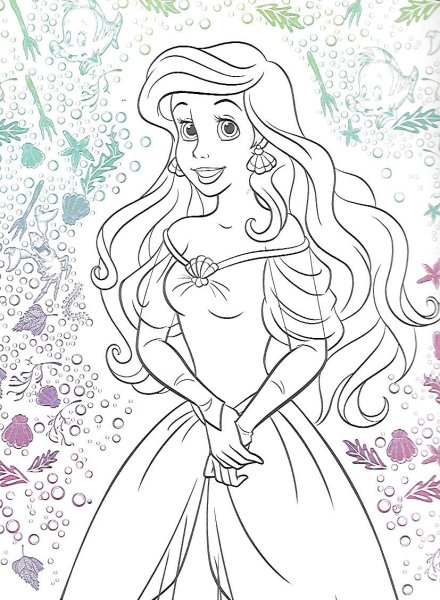 Ариэль человек раскраска
