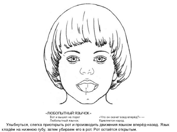 Артикуляционные упражнения раскраски для детей