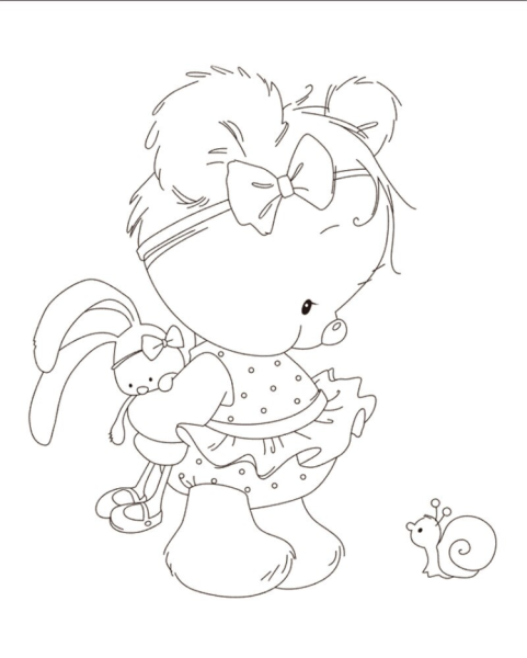 Милые зайчики мишки раскраски