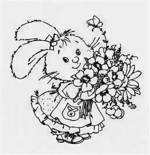 Зайка ми раскраска