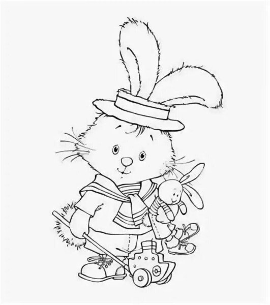 Зайка ми раскраска