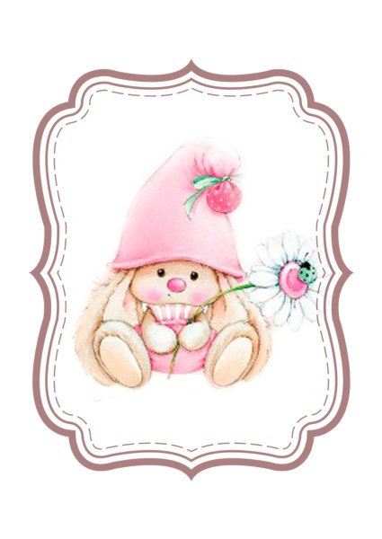 Зайчик для скрапбукинга