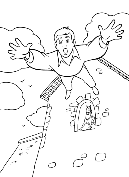 Иллюстрация к рассказу прыжок раскраска