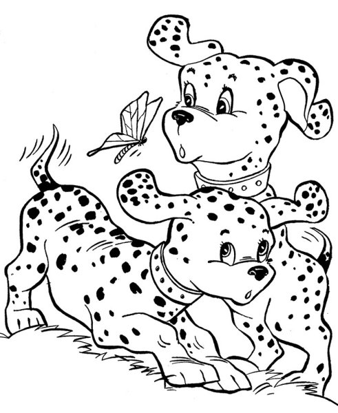 Раскраска собачка