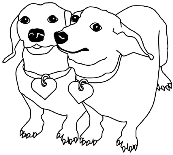 Картинки раскраски собак красивые (54 фото)