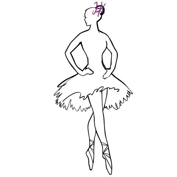 Раскраска платье балерины