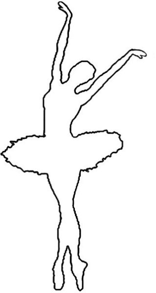 Трафареты на окна балерины