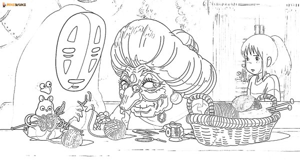 Раскраски аниме Унесенные призраками