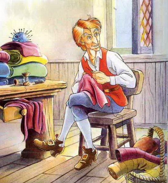 Раскраска к сказке Храбрый портной