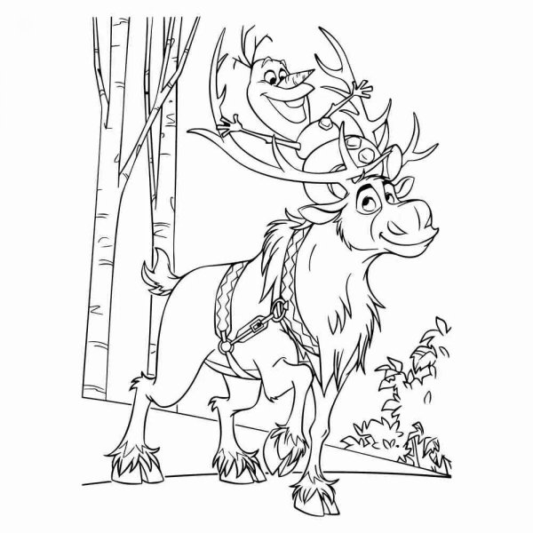 Олаф и Свен раскраска